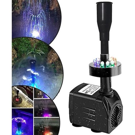 Pompe à eau pour fontaine avec éclairage LED, idéale pour le jardin. (1/4)
