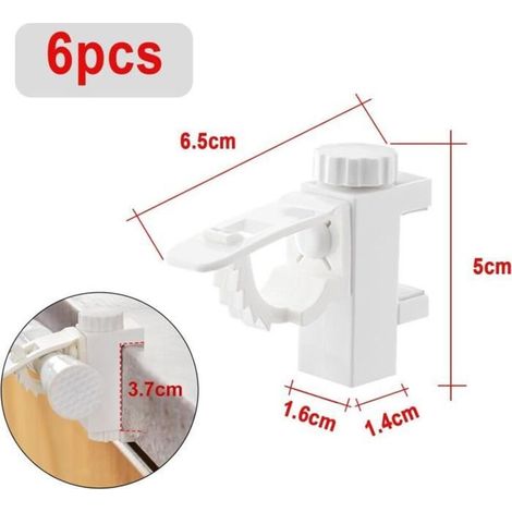 Set di 6 staffe regolabili per asta per tende, supporti a clip per asta per tende, supporti per asta per tende senza foratura (1/3)