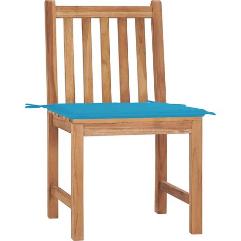 Maison Exclusive - Gartenstühle 2 Stk. mit Kissen Massivholz Teak (1/5)