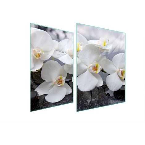 PIASTRA PROTETTIVA IN VETRO PER STUFA 70x52 ORCHIDEA (1/5)