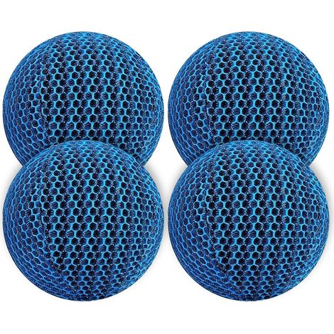 Absorbeur d'huile pour Piscine 4 pièces, Boules éponge réutilisables 70 mm Bleues, pour Piscine et Baignoire, nettoyant à Mousse Contre la Graisse et Les résidus de Savon (1/5)