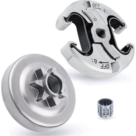 Pignon et Embrayage pour Husqvarna 455 460 Rancher, 7-Dents 3/8 Pignon avec Embrayage et Roulement Kit Tambour d'embrayage Pièces Tronçonneuse Accessoire (1/5)