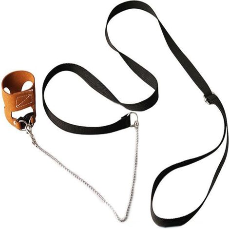 Faux PU Brown Pet Chest Harness Set – Includes Leash Straps Small Animals – Fit Rabbits Rats Ferrets Hamsters – Orange Vest Style with Velcro (1/5)