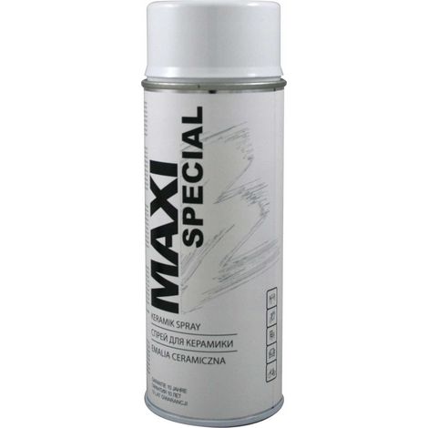 Émail céramique blanc RAL 9003 spray 400 ml – Vernis nitrocellulosique à séchage rapide – Résistance à l'abrasion et aux rayures