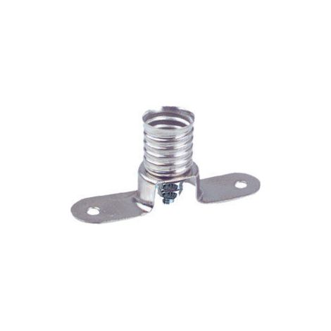 E-10 Elektro-DH-Metall-Schraubfassung. Mit 2 Muttern 12.024 8430552101757