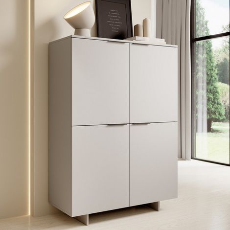 Buffet haut 4 portes beige mat Jude (1/5)