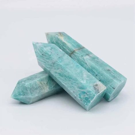 Pierre d'énergie 7 cm-8 cm Amazonite Naturelle Tour Point Cristal Pierre Cadeau for Décoration 1 pc Collections de la Maison (1/5)
