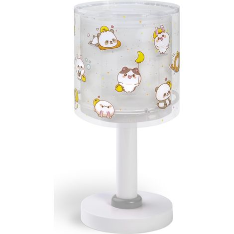 Lampe de chevet ou de table enfant veilleuse petits animaux gris, 41761E, G4 - LED 4 W - Ampoule incluse (1/5)