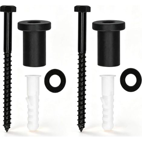 2pcs Barn Door Spacer Kit Sliding Replacement Sliding Door Rail Barn Door Rail Hardware Wall Spacers with Screw Lag Screw Wall Anchor (1/5)