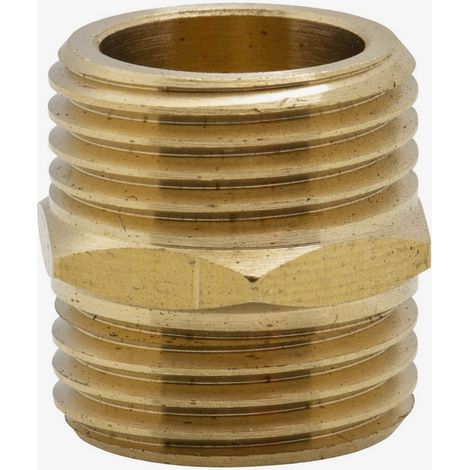 Raccord manchon laiton mâle - mâle 1-2