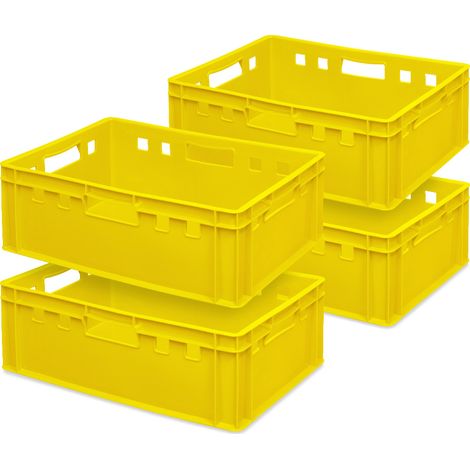 BRB 4 x Viande Boîte E2, L x l x h 600 x 400 x 200 mm, jaune (1/3)