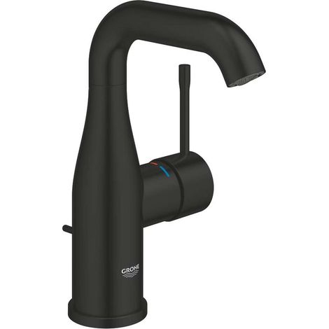 Grohe Essence New - Waschtischarmatur mit Ablaufgarnitur, schwarz matt 234622431 (1/5)
