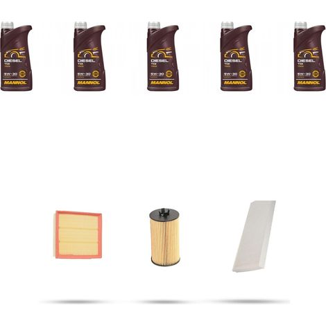 Kit tagliando 3 FILTRI e 5L OLIO compatibile con Mercedes Classe B (W245) B170 85kw Dal 2005 al 2011 (1/5)