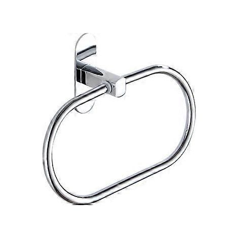 Anneau porte-serviettes sans perçage, barre porte-serviettes ronde, porte-serviettes de salle de bain en acier inoxydable, barre porte-serviettes autocollante, crochet porte-serviettes autocollant (1/3)