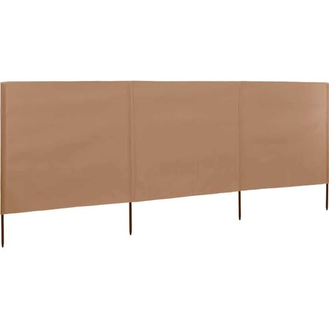 Schermo per balcone Paravento a 3 Pannelli in Tessuto 400x80 cm Grigio Talpa (1/5)