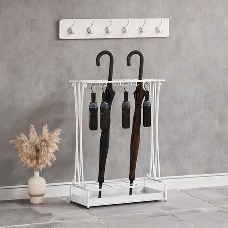 Console blanco en acero 50 x 24 x 68 cm (1/5)