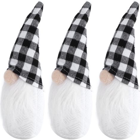Lot de 3 poupées sans visage, design unique, finitions soignées, cadeau idéal pour la décoration de Noël (1/5)