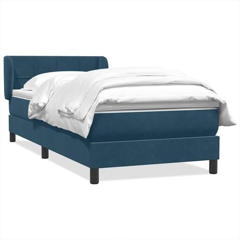 Maison Exclusive - Boxspringbett mit Matratze Dunkelblau 80x210 c (1/5)