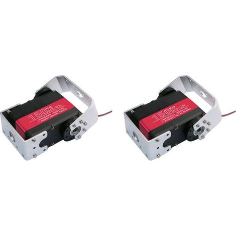 x 150 kg 12 V Doppelwellen-Metall-Digital-Roboterservo RDS51150 mit wasserdichter 270°-U-Halterung
