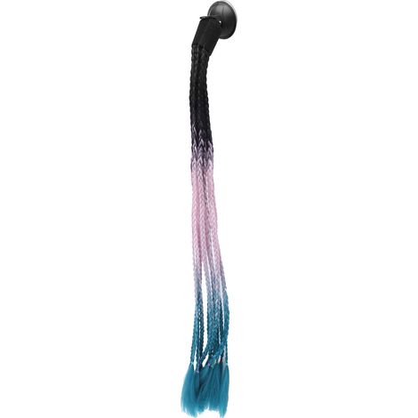 Casque Moto Déco Queue de Cheval Tresses Dreadlocks Extensions Coiffure Dégradé Noir Rose Bleu Lac Accessoire Tendance (1/5)