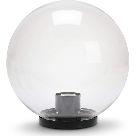 Sfera Globe, Lampadaire Extérieur, 400mm, Douille E27, Compatible LED, Etanche IP44, pour Jardin, Parcs, Copropriétés, Terrasses, Blanc (1/5)