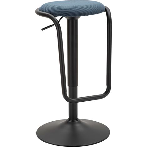 Jardin Hocker, verstellbar, gepolstert, max. Sitzhöhe 83 cm, 41x41x61h cm blau