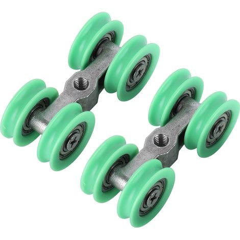 Roulette De Porte De Douche - Acier Inoxydable En Forme De U - Pour Cabine De Douche Coulissante - Lot De 2 Pièces (1/5)