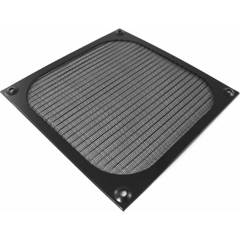 1 Filtre à Poussière, Aluminium, 92 mm, Noir, Pour Ventilateur de Boîtier (1/2)