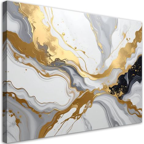 Leinwandbilder Abstrakt Marmor grau gold 30x20 (1/5)