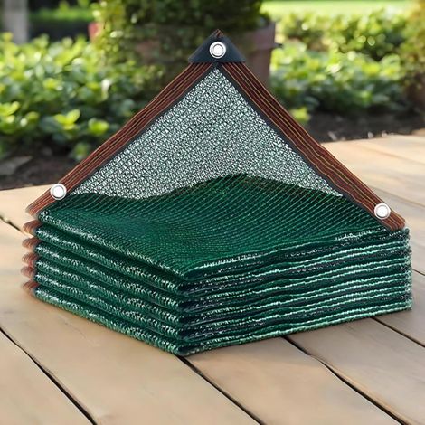 Filet d'ombrage extérieur pour potager, vert, anti-feuilles, 55 % de protection solaire, voile d'ombrage jardin, brise-vent agricole (3 x 5 m) (1/5)