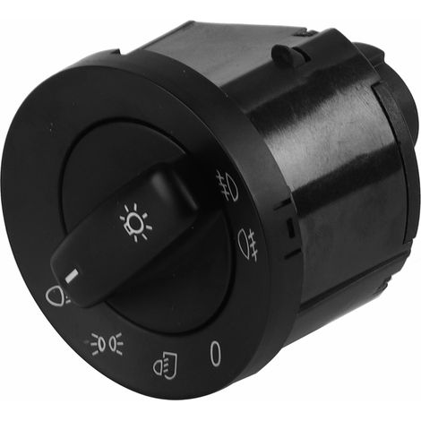 Interrupteur de phares chromé noir pour Volkswagen MK5 MK6 1K0941431N (1/5)
