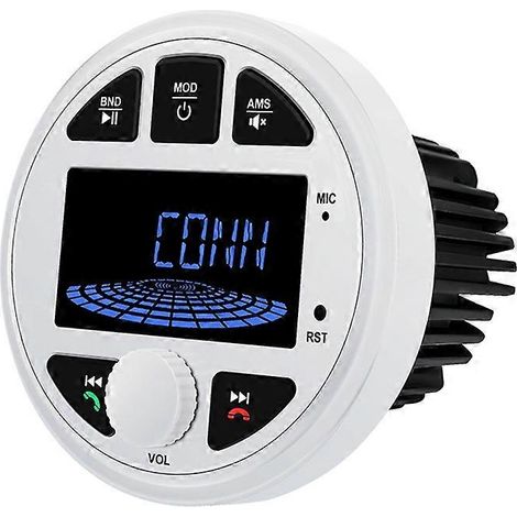 Autoradio bateau stéréo marine, lecteur multimédia AM/FM RDS, récepteur MP3/MP4 vidéo pour VTT, UTV, voiturette, moto (1/5)