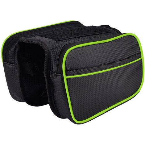 Borse da bicicletta, borse anteriori, borse da mountain bike di grande capacità, borsa da manubrio impermeabile per cellulari, borse da sella, borse accessorie (1/4)