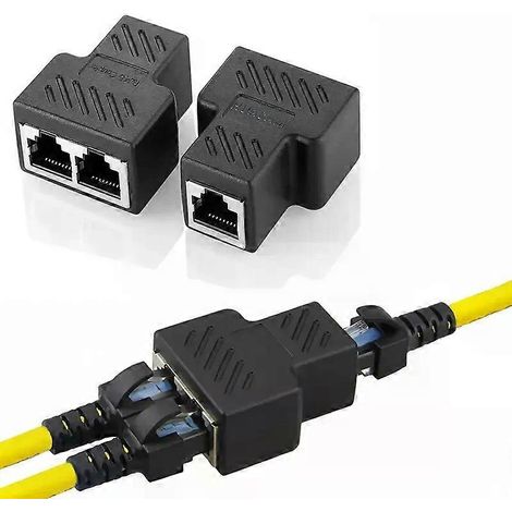 Répartiteur Ethernet RJ45 1 vers 2 - Extension de réseau LAN compatible Cat5-Cat7-JXLGV (1/4)