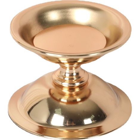 Set aus 2 luxuriösen, vergoldeten Kerzenhaltern aus Metall, für spitze Tischkerzen, lose Kerzenhalter, Dekoration