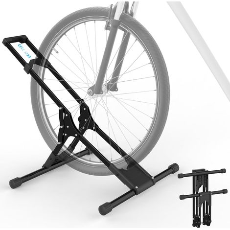 Support Velo Sol Autoportant Acier 20''-29'' pour Pneus Avant  Porte Velo Pliable, pour Garage/Maison (1/5)