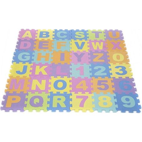 Tapis Puzzle Doux Mousse Jeu Bébé Enfant Éducatif Jouet 26 Lettres 10 Chiffres (1/5)