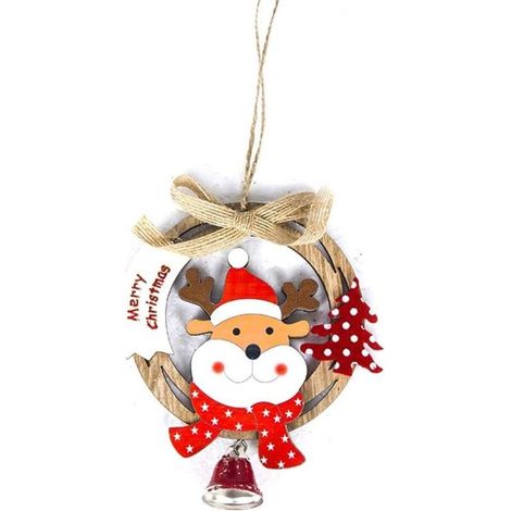 Décoration de sapin de Noël en bois à suspendre, ornements de sapin de Noël en bois, ornement de sapin de Noël artisanal (1/5)