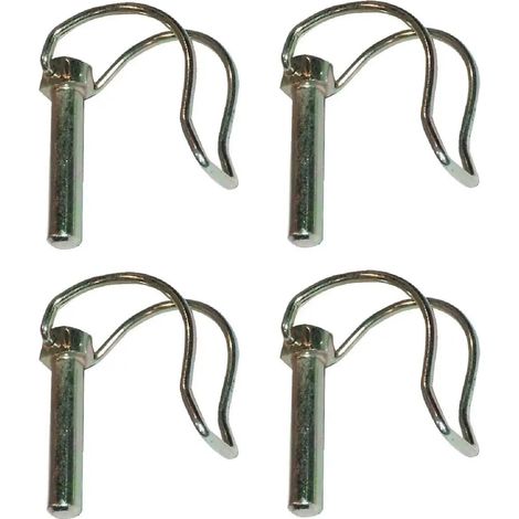 cyclingcolors 4x Perno di Bloccaggio Spine a scatto 6x45mm perni a sgancio rapido molla acciaio anello copiglie tagliaerba tosaerba trattore