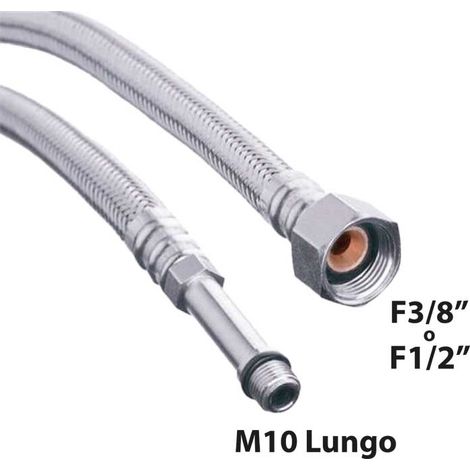 FLESSIBILE INOX PER MONOCOMANDO CORTO - F 1/2 x M 12 cm 35