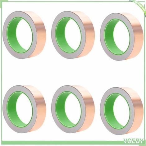 Ruban en cuivre - FAFEICY - 42008345 - 2000 x 3 cm - double-face - lot de 6 (1/5)