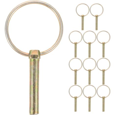 Goupilles de sécurité robustes et polyvalentes en fer galvanisé avec 12 anneaux pour remorques