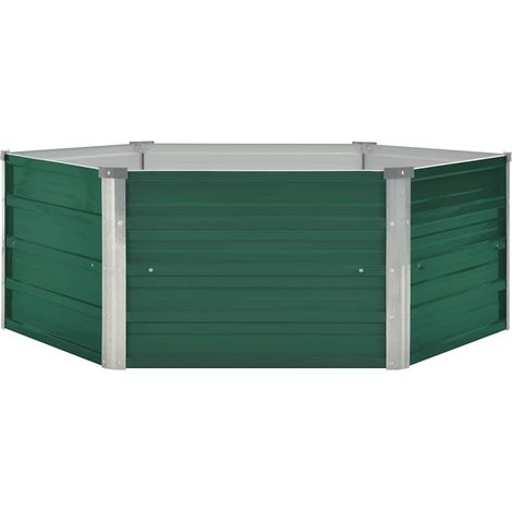Maison Exclusive - Hochbeet 129x129x45 cm Verzinkter Stahl Grün