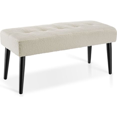 Banc en velours ou en bouclé capacité de charge : 220 kg, 95 x 38 x 45 cm (1/5)