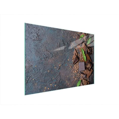 TAGLIERE IN VETRO 40x30 CIOCCOLATO (1/5)