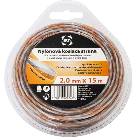 Trimmerfaden ProCom Ultimate 2,4 mm, L-15 m, Vierkantspirale