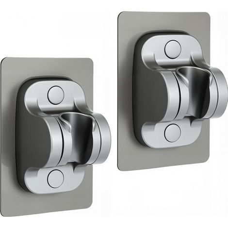 Support de pommeau de douche, adapté aux douches de camping-car, aux douches pour enfants et aux douches de salle de bain (gris, lot de 2) (1/5)