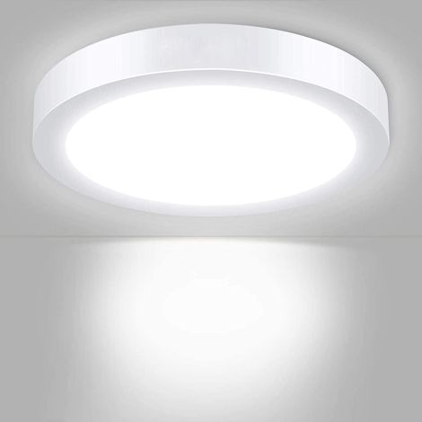 8W Plafonnier LED Rond Ultra Plate Lampes de Plafond, Blanc Froid Naturel 6000K, Ø123cm Luminaire Intérieur Parfait pour Chambre, Cuisine, Entreé (1/5)