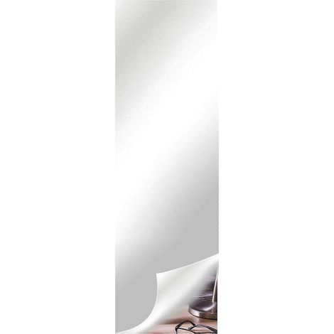 Plaque miroir acrylique sans verre. autocollante. pour murs. 100 % neuve. argentée. 50 cm x 200 cm x 0.1 mm