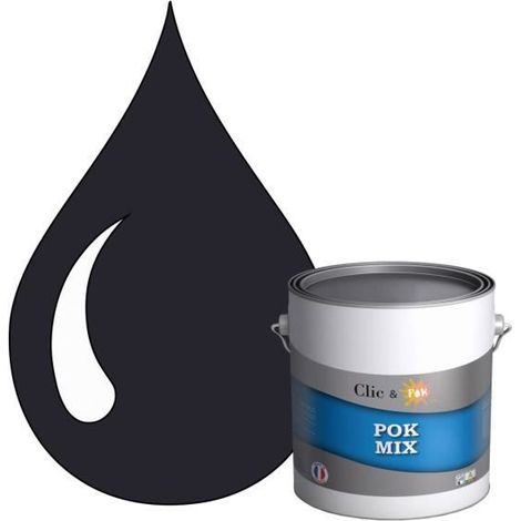 Peinture d'Accroche et Finition 2 en 1 - POK - POK MIX Bleu - Acrylique Satinée - RAL 5008 - 3L (1/4)